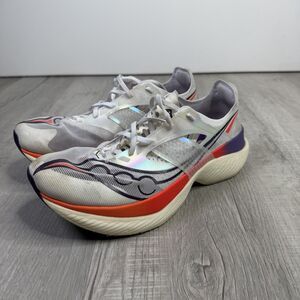 Saucony Endorphin Elite Mens Size 12.5 White ViZiRed S20768-126 Carbon Running W